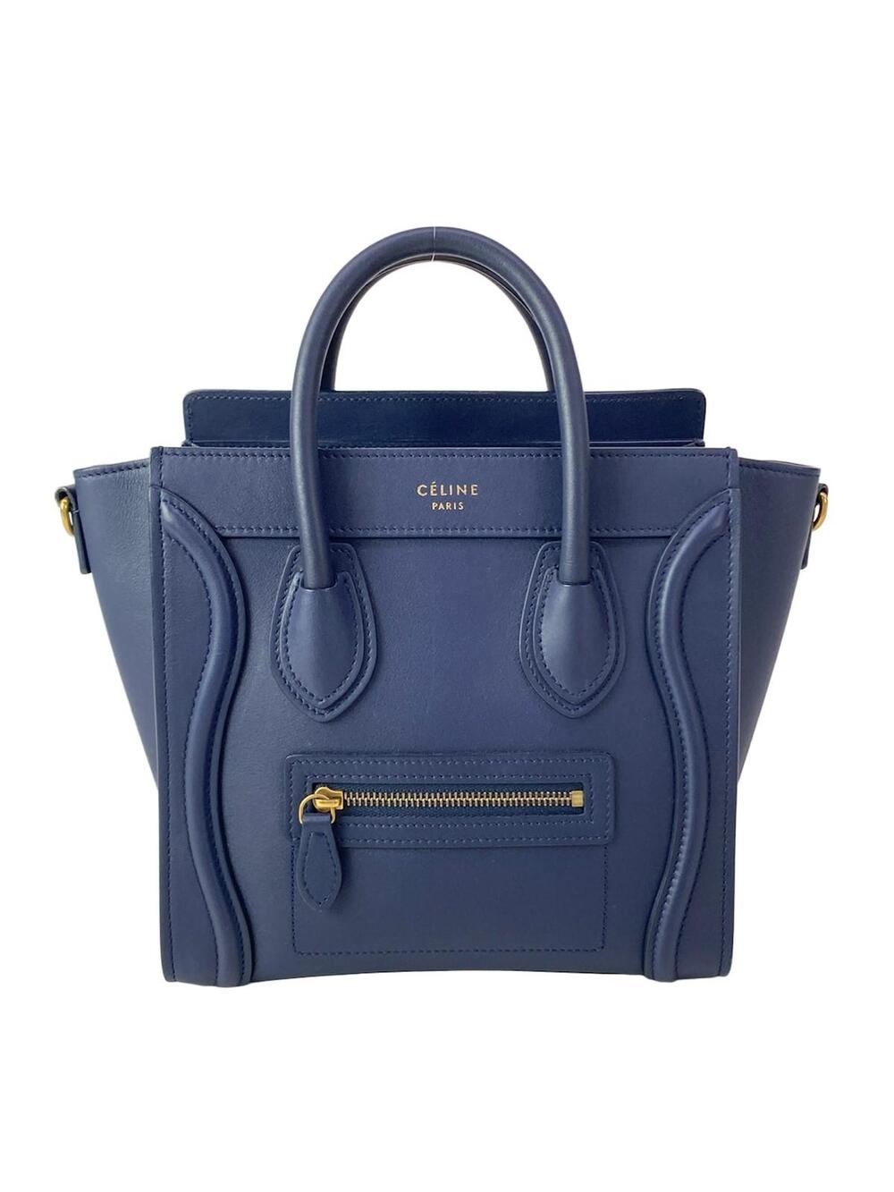 Celine Luggage Nano Shopper Navy Smooth #305464C14B